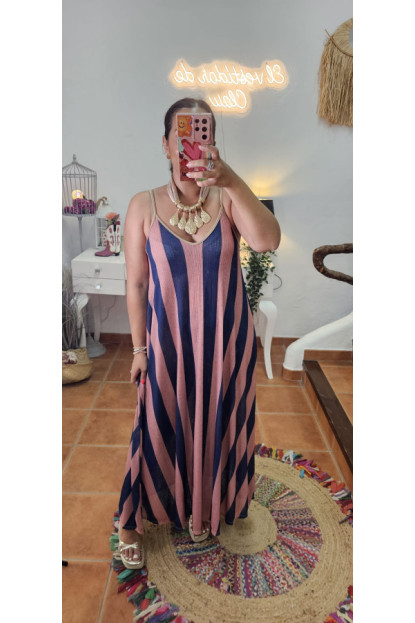 Vestido raya brillo