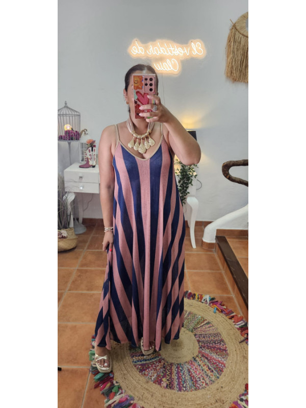 Vestido raya brillo