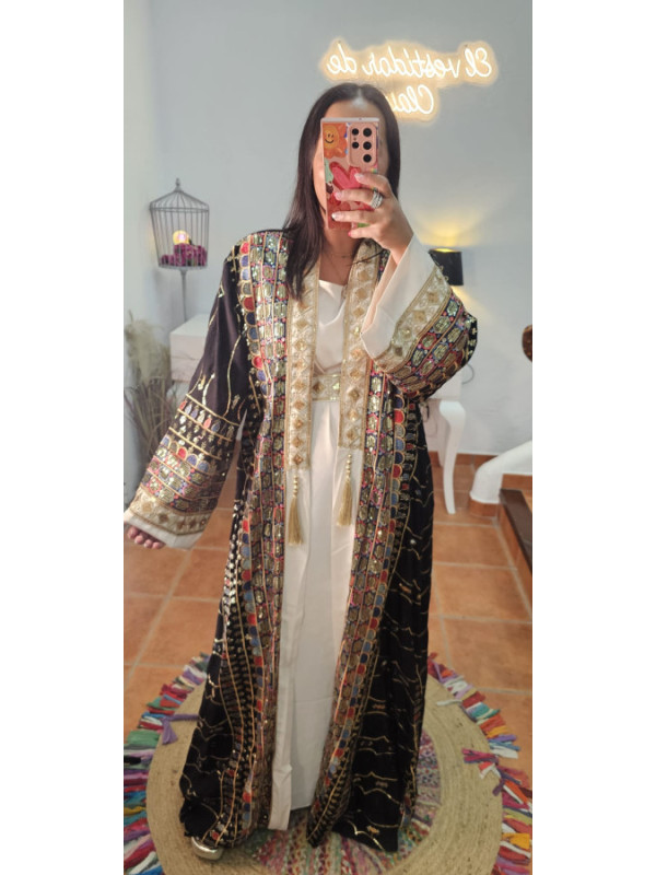 Kimono vestido lentejuelas 