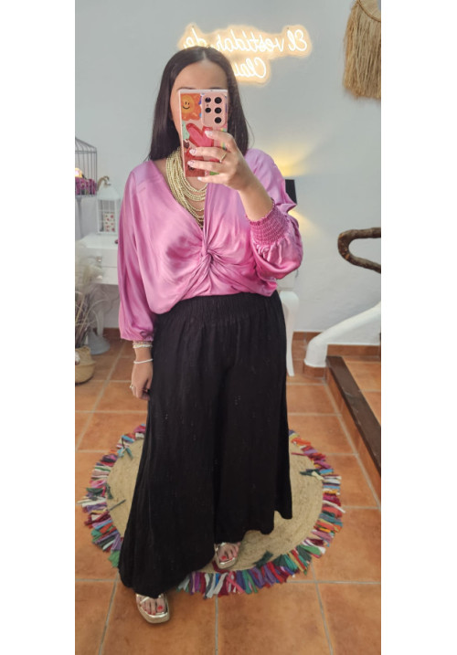 Blusa nudo raso SOLO BEIGE