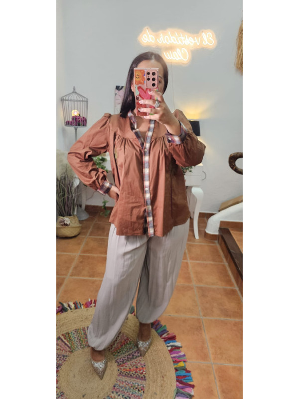 Camisa cuadros pana