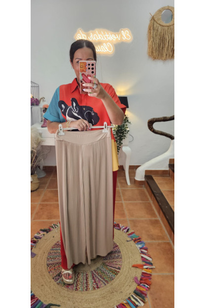 Pantalón plisado + Colores 