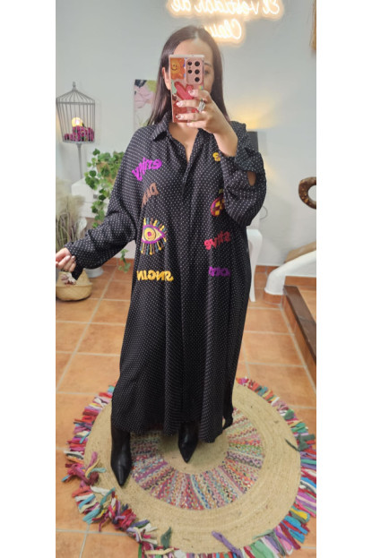 Vestido topps parches 