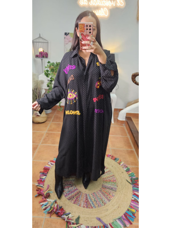 Vestido topps parches 