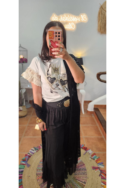 Camiseta perrito manga