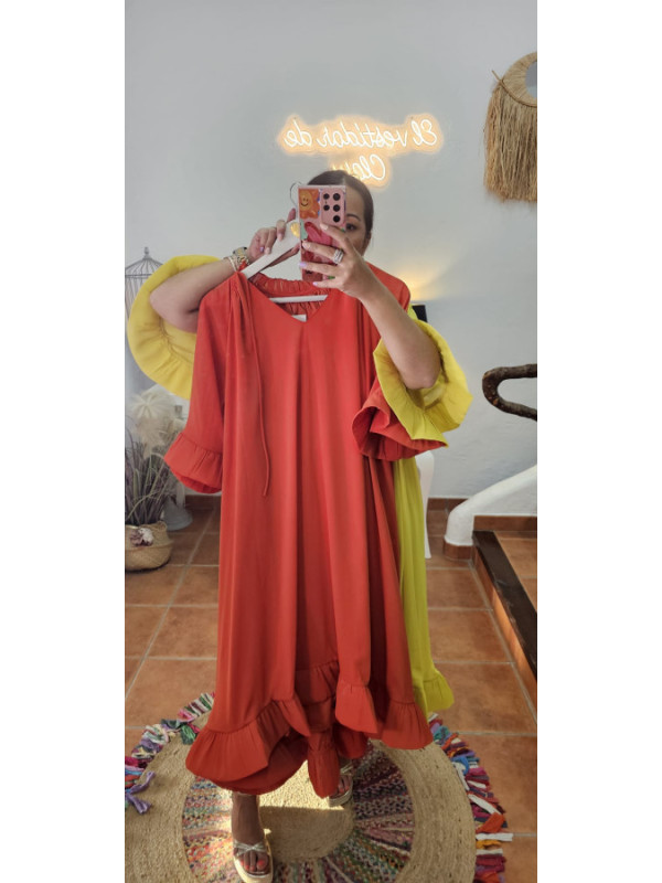 Vestido volante rígido  + Colores 