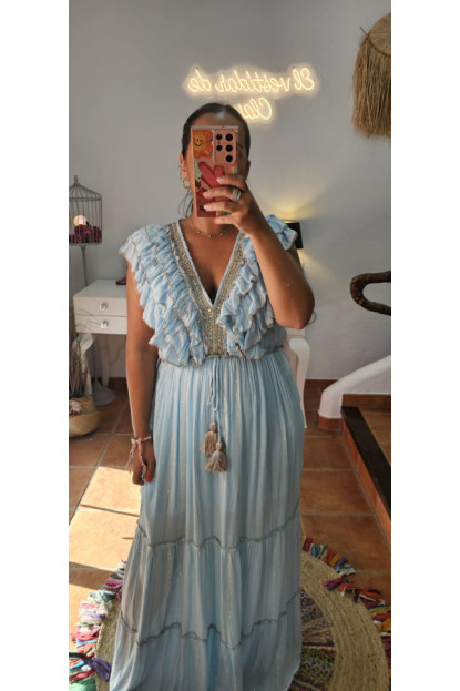 Vestido espejos volantes 