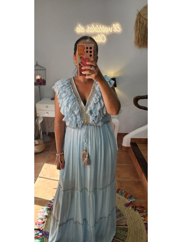 Vestido espejos volantes 