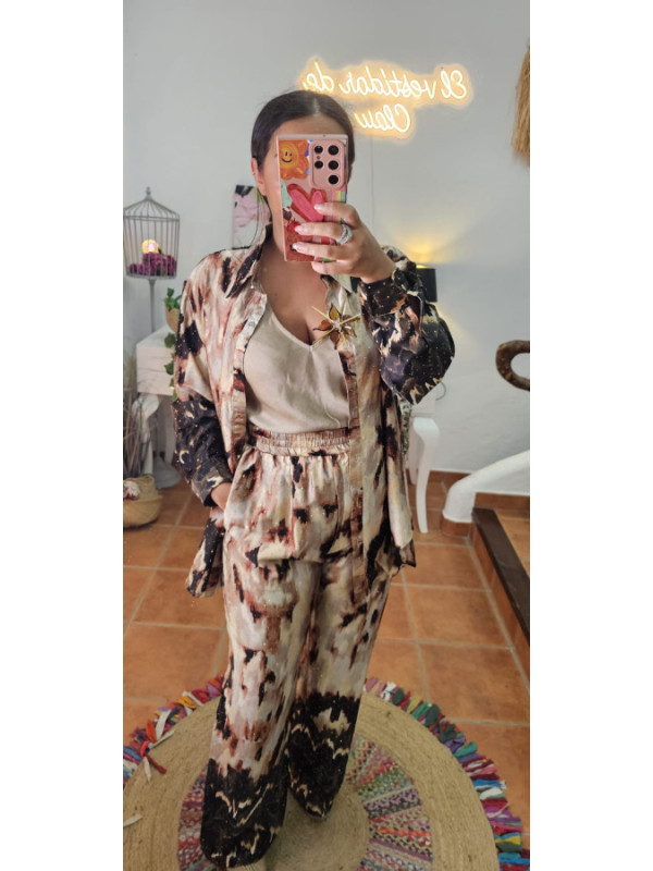 Conjunto brillos boton joya