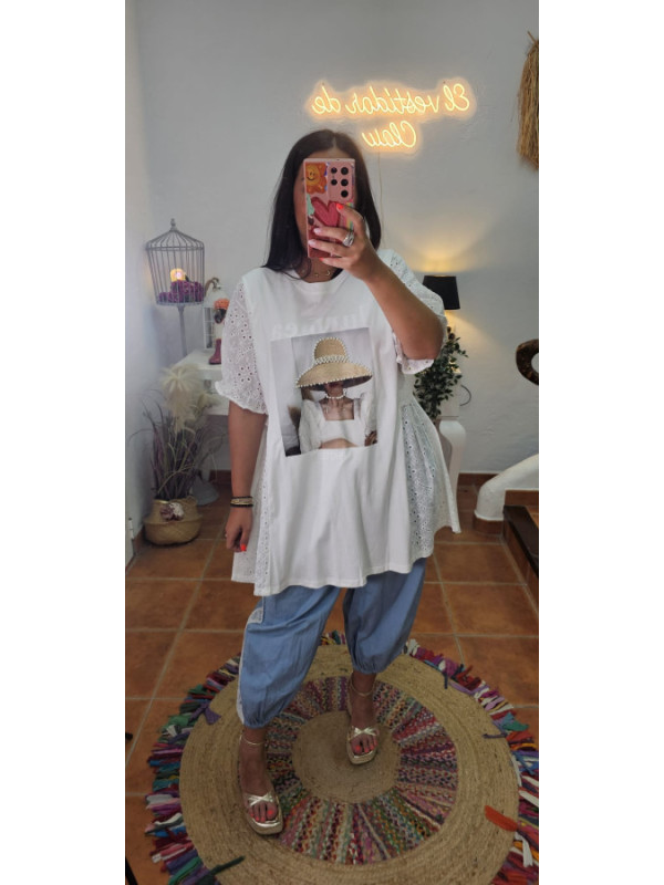 Camiseta perlas calados + Colores 