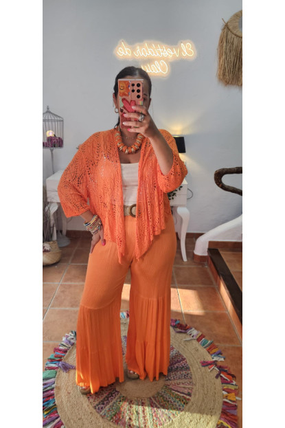 Chaqueta calada naranja 
