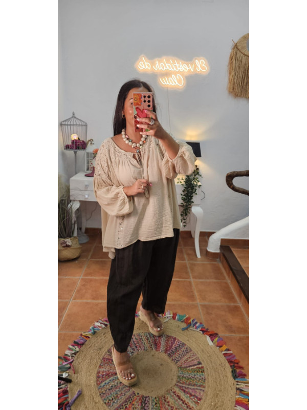 Blusa calados lentejuelas + Colores 