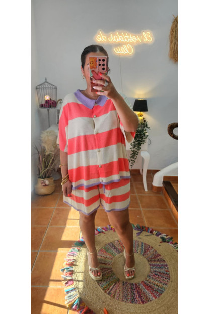 Pantalón punto rayas 