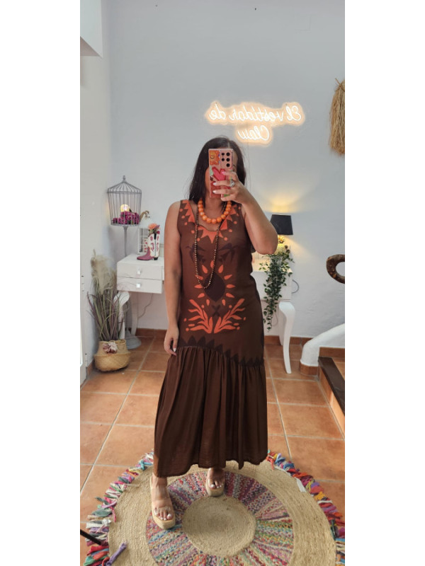 Vestido estampado étnico + Colores 