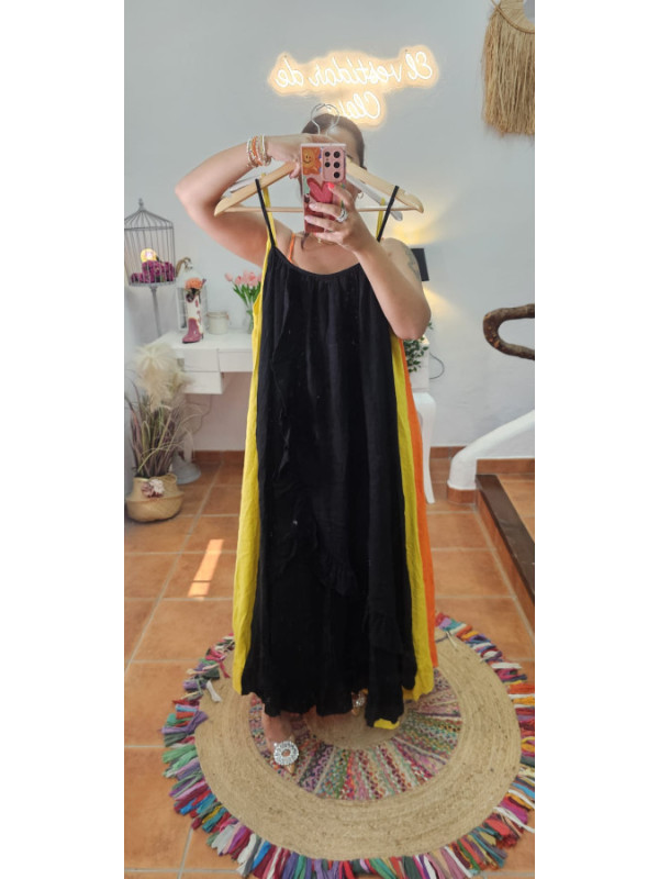 Vestido lino volante + Colores 