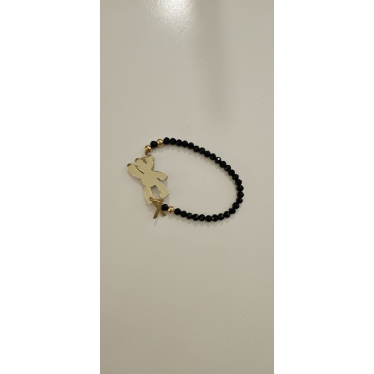 PREVENTA Pulsera Oso Metracilato Oro Negro