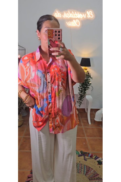 Camisa estampada brillos