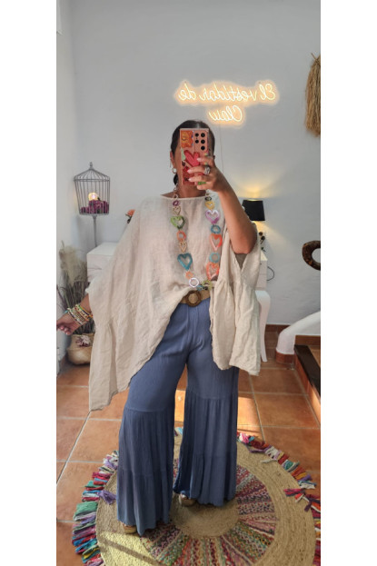 Pantalon cinturón azul