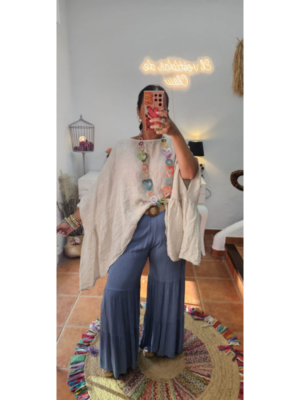 Pantalon cinturón azul