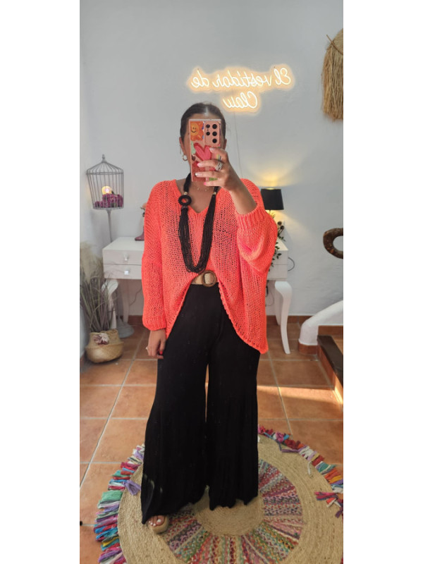 Jersey calado coral 