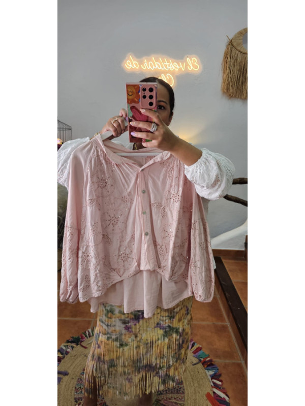 Blusa calados brillos + Colores 