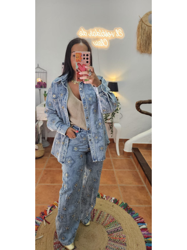 Conjunto vaquero brillos 