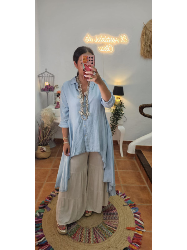 Camisa Asimétrica Tencel 