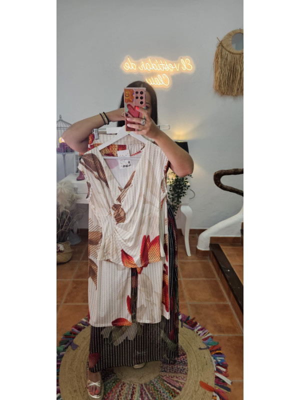 Conjunto licra fría pantalón+ Colores 