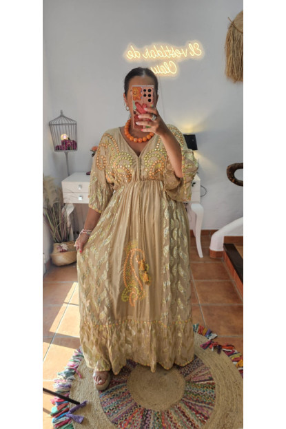 Vestido pan de oro 