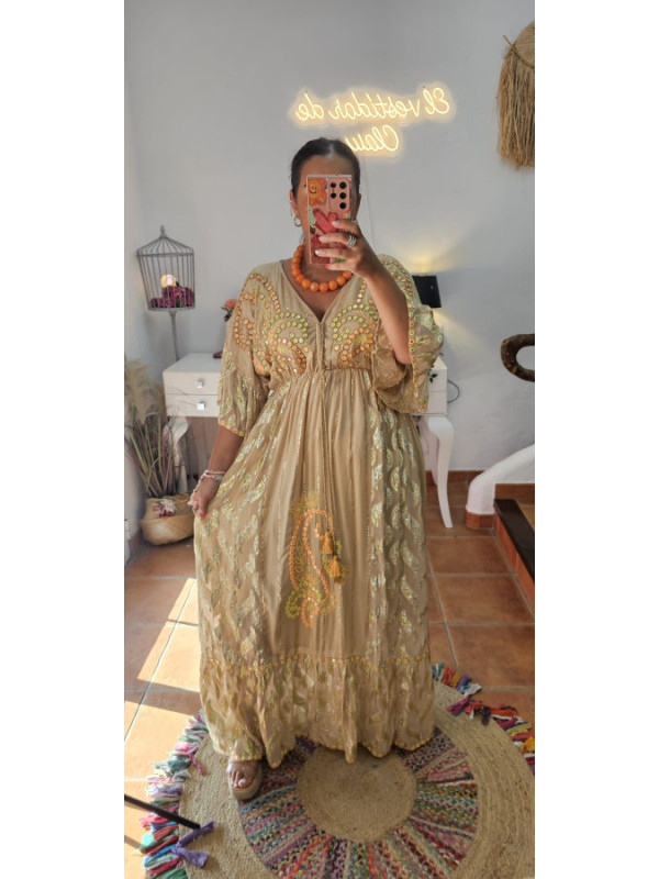 Vestido pan de oro 