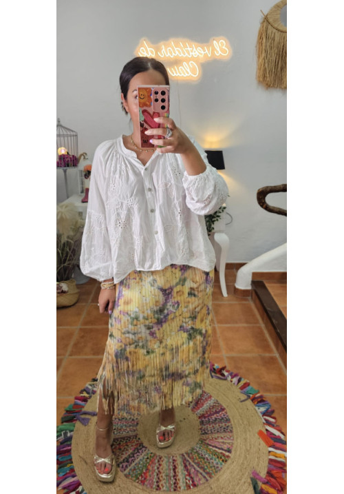 Blusa calados brillos + Colores 