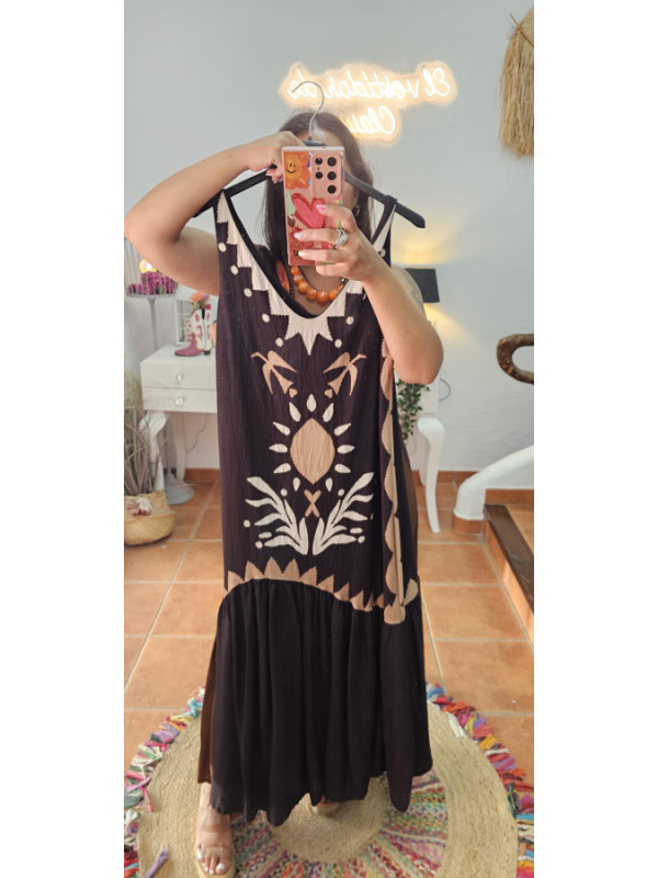 Vestido estampado étnico + Colores 