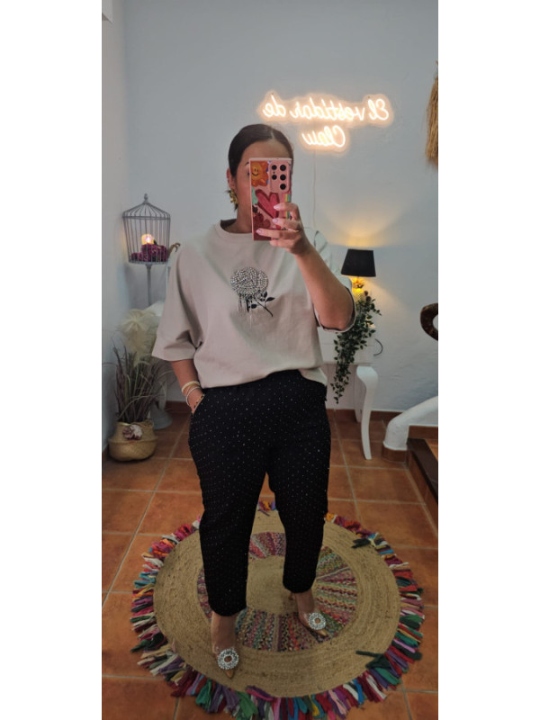 Camiseta rosa joyas + Colores 