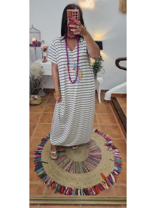 Vestido estampado brillo 