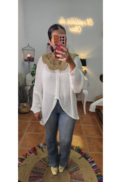 Jersey calado blanco 