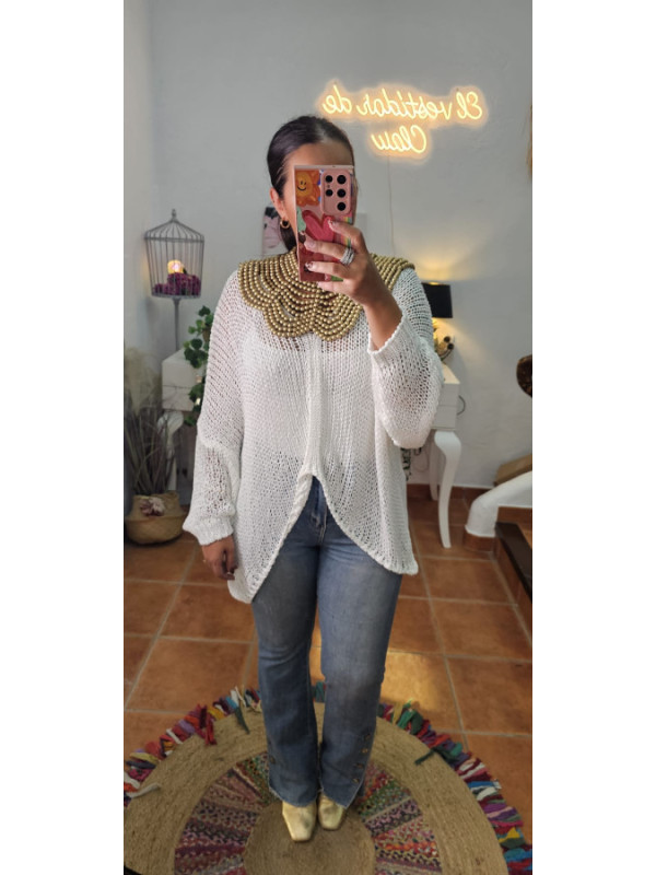 Jersey calado blanco 