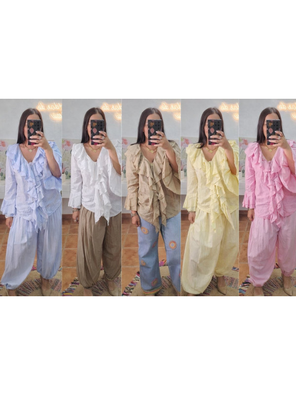 Blusa calada volantes  + Colores 