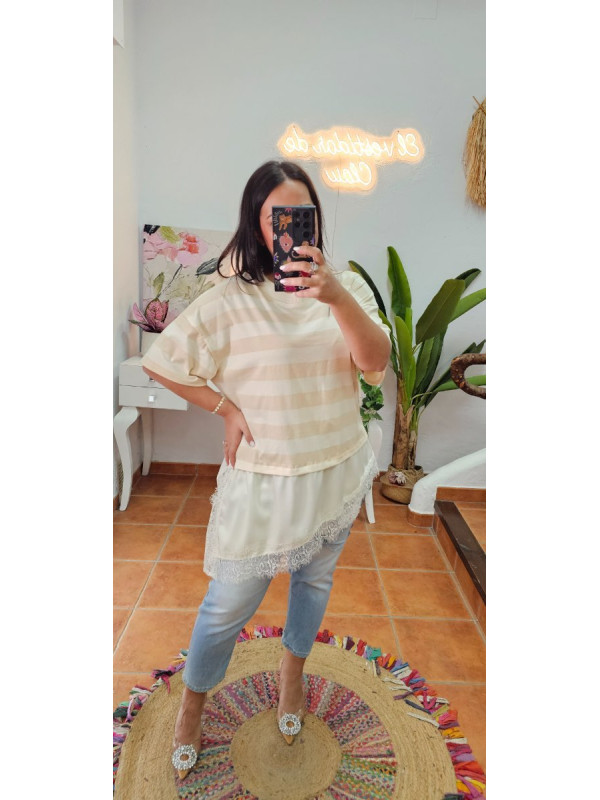 Camiseta rayas lencera  + Colores 