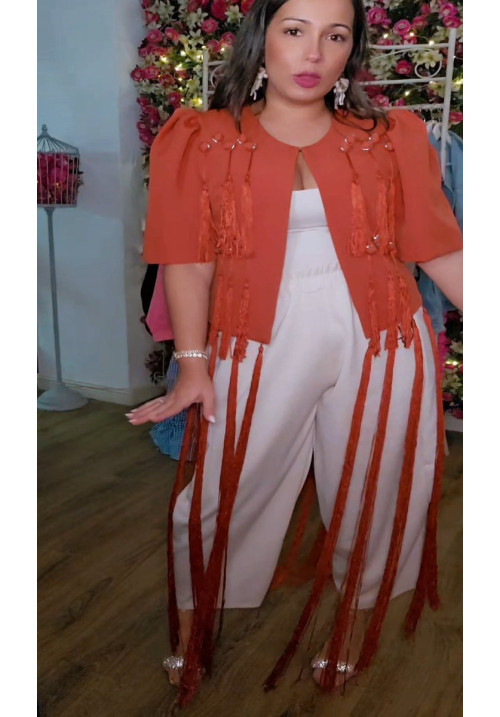 Chaqueta flecos caldera 