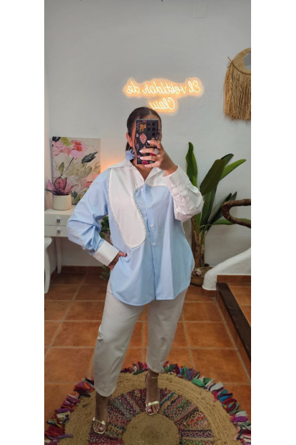 Camisa combi perlas 