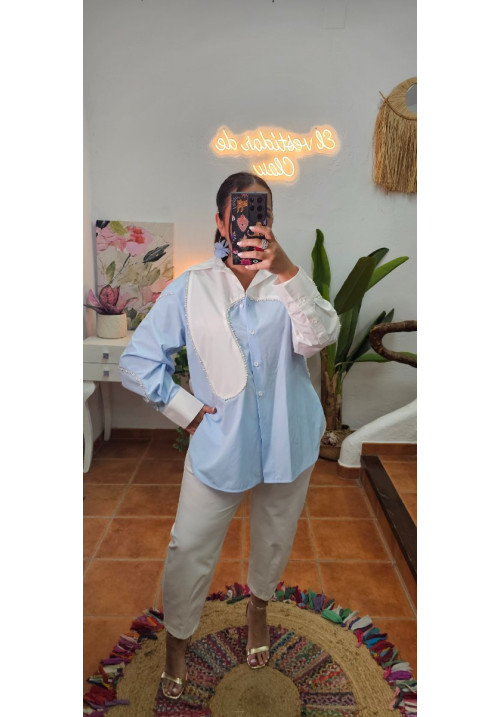 Camisa combi perlas 