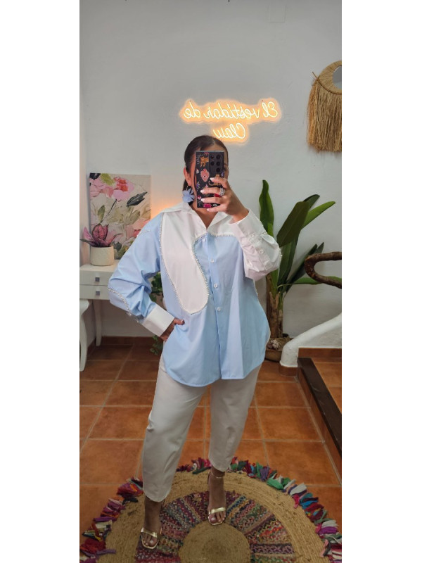 Camisa combi perlas 