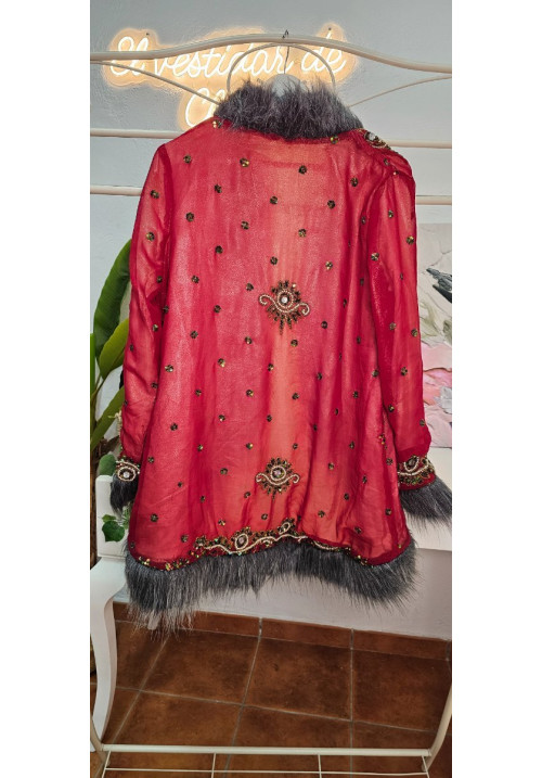 Abrigo india rojo