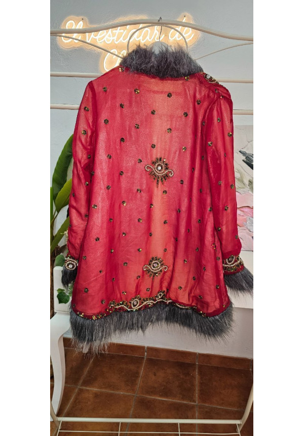 Abrigo india rojo