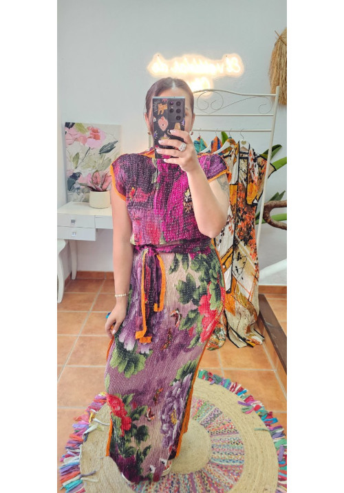 Vestido cristales mariposas flores AGOTADO 