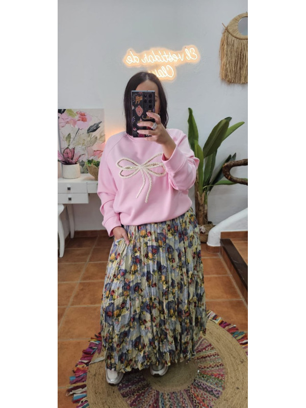 Falda estampado flores 