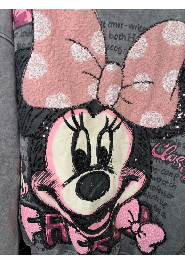 Chándal minnie lazo rizo gris 