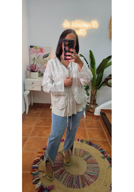 Jeans bajo joyas talla 38