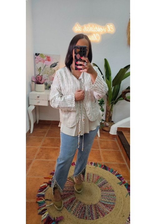 Jeans bajo joyas talla 38