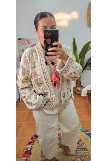 Kimono saco bordado 